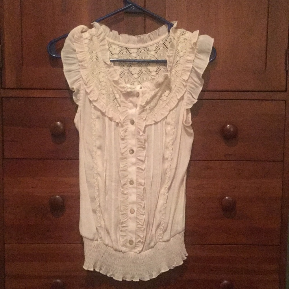 Lt Pink/cream Blouse